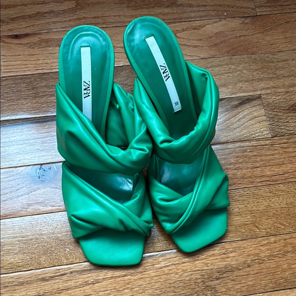 Zara Green Women's Sandals